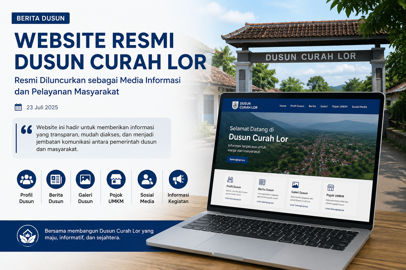 Website Resmi Dusun Curah Lor Resmi Diluncurkan sebagai Media Informasi dan Pelayanan Masyarakat